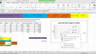 Gráfico y recta de regresión en excel