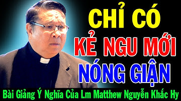 CHỈ CÓ KẺ NGU VỚI NÓNG GIẬN - Bài Giảng Ý Nghĩa Của Lm Matthew Nguyễn Khắc Hy | Lời Chúa Mỗi Ngày