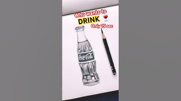 Realistic Cocoa Cola bottle in 15 sec #cocoadrink #drinks  #drawingtutorial #shortsviral