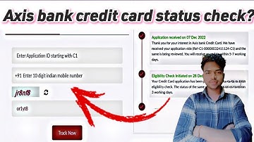 Axis bank credit card application status tracking kaise kare //Axis Bank credit card status #youtube