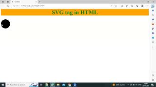 How to create circle using SVG tag in HTML