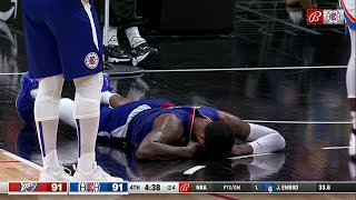 Paul George goes down in pain with apparent leg injury vs. Thunder | NBA on ESPN