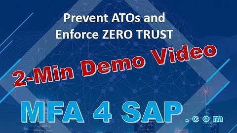 How MFA Inside SAP will Enforce Zero Trust for SAP Functions - Must watch 2-Min bioLock Mini Demo