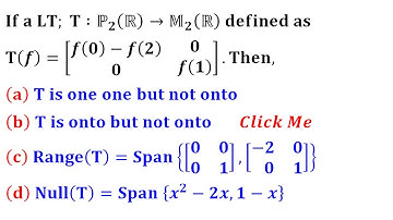 One One and Onto Linear Transformation over the Real Field iit Jam 2015 linear algebra du csir net