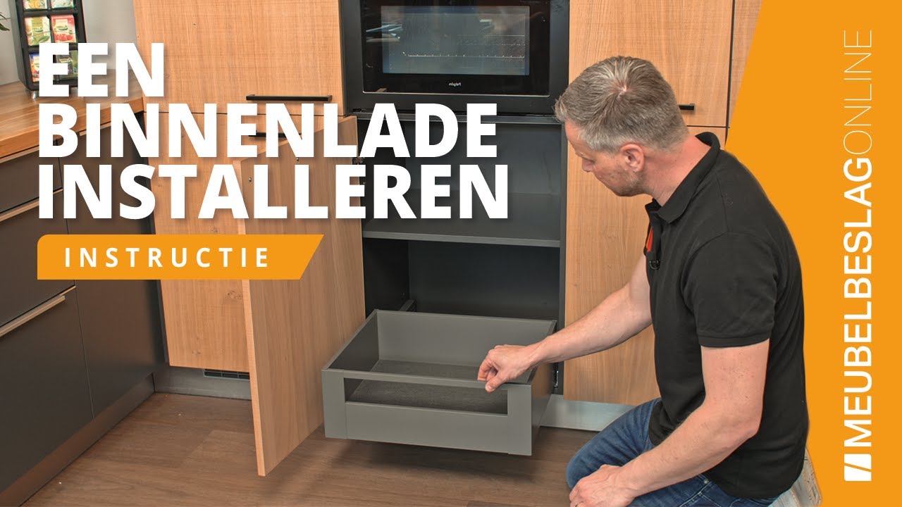 Blum Legrabox binnenlade Type C - RVS - halfhoog glazen front
