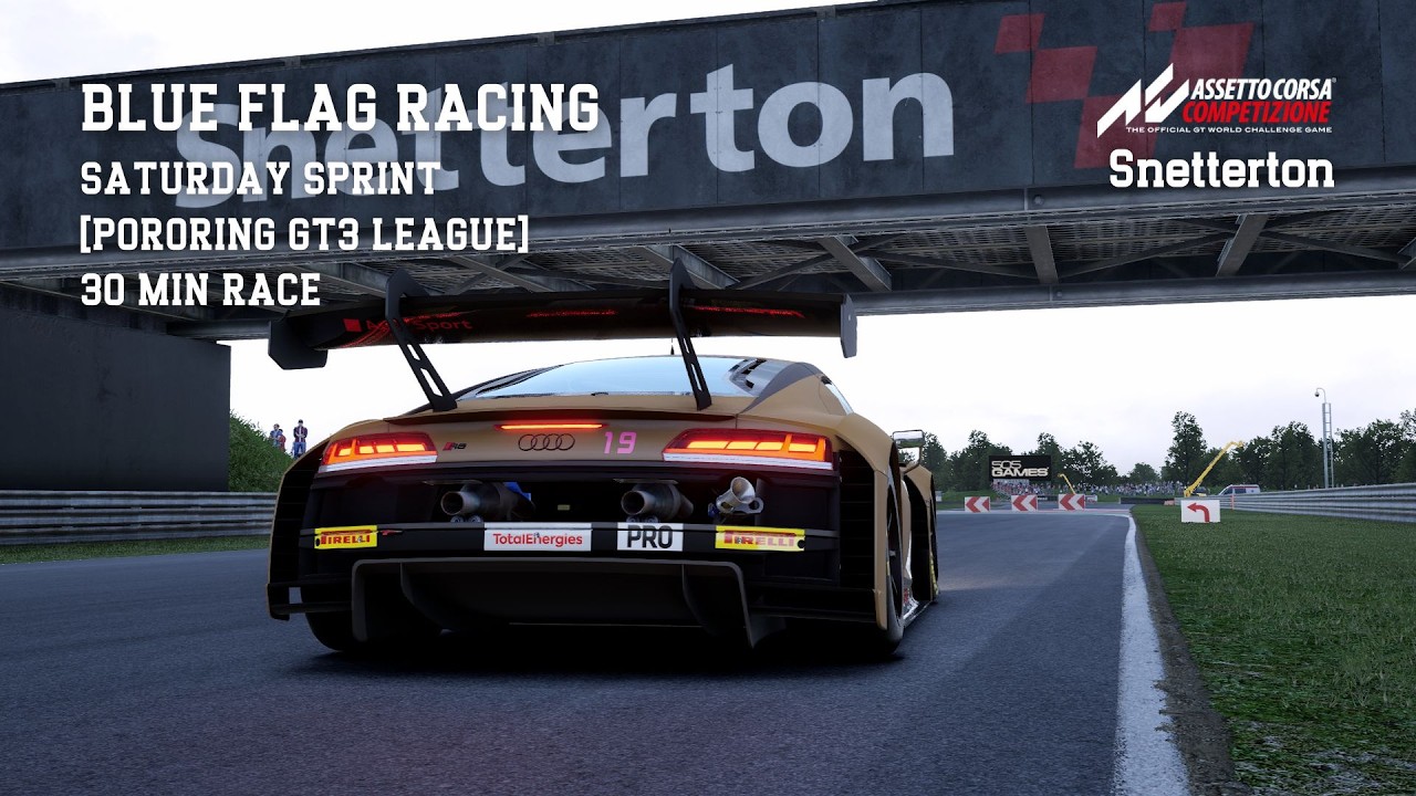 Blue Flag Racing - 토요일 스프린트 6라운드 스네터턴 30분 레이스 [아세토코르사 컴페티치오네] - YouTube