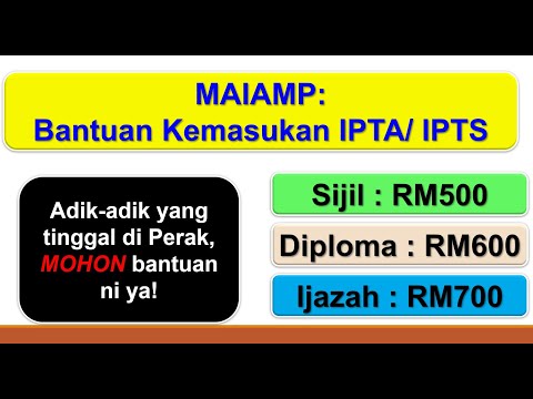Bantuan zakat IPTA/IPTS perak