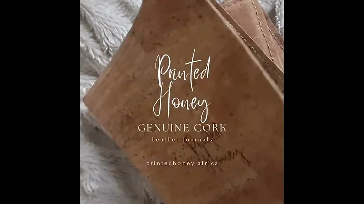 Printed Honey Genuine Cork Leather Journals
