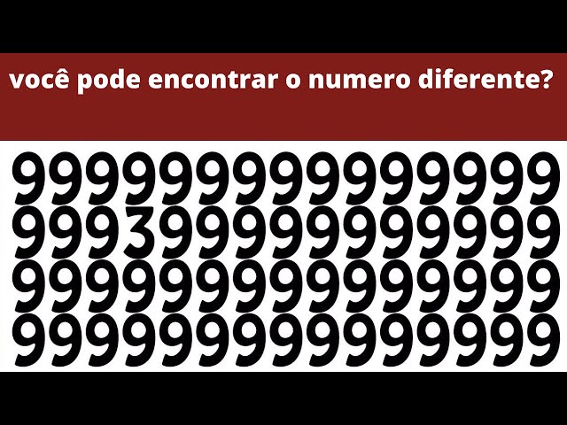 Ache o numero diferente #teste #acheoerro #quiz #desafio #quizz #conhe