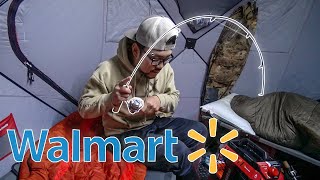 Ice Camping with Cheap Walmart Gear! (BIG FISH CAUGHT) screenshot 5