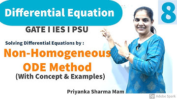 Non Homogeneous Equation - Differential Equation | Engineering Maths for GATE by Priyanka Sharma Mam