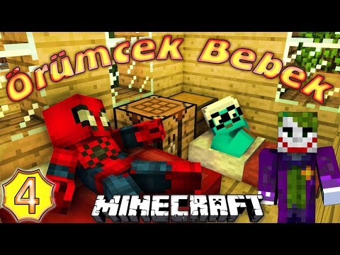 ÖRÜMCEK BEBEK ŞİRİN VE JOKER MiNECRAFT SURVİVAL