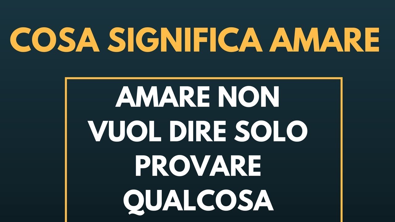 Amare non vuol dire 