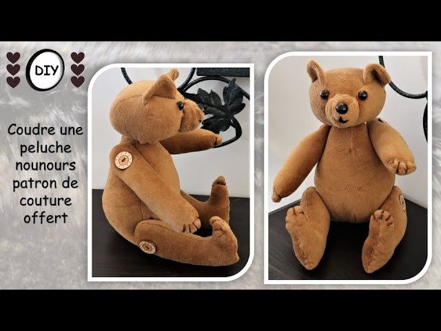 Coudre une peluche ourson tutoriel nounours en tissu patron de