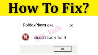 How To Fix Roblox Initialization Error 4 How To Solve Roblox Initializing Error 4 Youtube - roblox player beta.exe failed