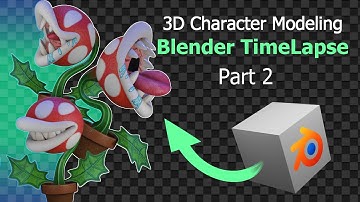 Blender 3D Character Modeling (Timelapse) Piranha Plant from Super Mario PART 2