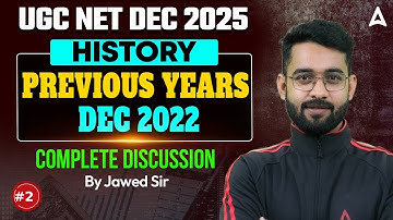 UGC NET History | UGC NET History Previous Years Dec 2022 #2 By Jawed Sir