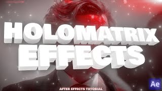 How to make Golden Holomatrix effects in 30 Seconds - After Effects Tutorial 2023