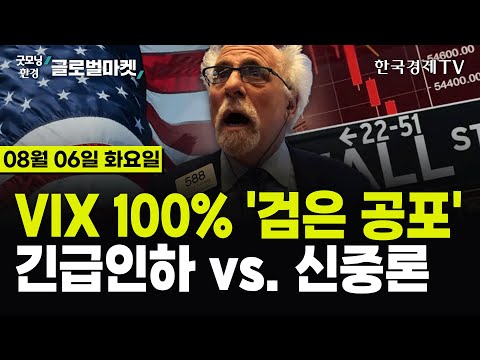 [🔴08/06 #당잠사] <strong>VIX지수</strong> 장중 65선 돌파 | Fed &amp;quot;경기침체 아냐&amp;quot; vs.