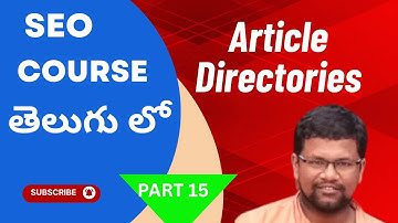Article Submission in SEO in Telugu/Article Directories in SEO/Article Submission in Telugu