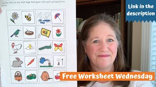 Free Worksheet Wednesday: Spring Associations  🌷🐝