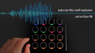Audio rate filter cutoff modulation + oscillator FM