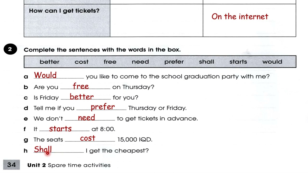 حل صفحة 34 و 35 نشاط انكليزي ثالث متوسط 2024