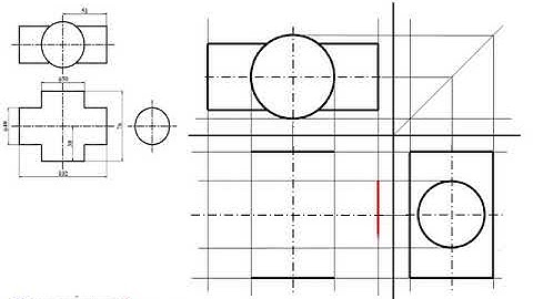 Engineering Drawing Tutorials Intersection of solids with front view and slide view t 10 1720P HD