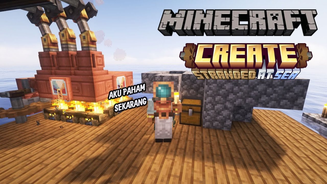 PAHAM GA???? | MINECRAFT CREATE STRANDED AT SEA - YouTube