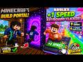 I Built a Minecraft Portal and Entered Roblox +1 Speed Keyboard Clicker! Epic Speed Run Adventure!