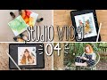 FIGHTING ART BLOCK AND MAKING ALCOHOL INK TILES | Studio Vlog 04