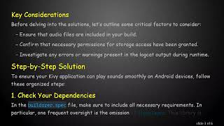 How to Fix Kivy Sounds Not Playing on Android Devices: A Detailed Guide