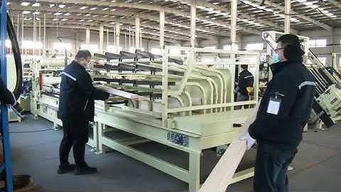 SF9010 automatic stringer pallet nailing machine with corner cutting and heating stamping #shorts