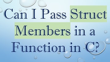 Can I Pass Struct Members in a Function in C?
