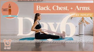 BACK + CHEST RESISTANCE BAND WORKOUT (2-WEEK RESISTANCE CHALLENGE: Day 6)