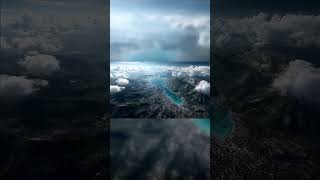 Stunning Aerial View: A Gem-Blue Lake Hidden in the Mountains, Like a Fairyland! #Nature #Travel