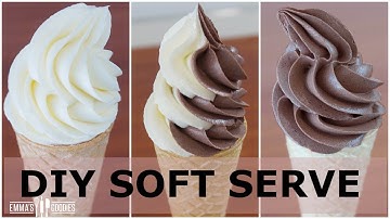 Homemade Soft Serve Ice Cream Recipe! ( Pipeable - NO Machine - NO Condensed Milk )