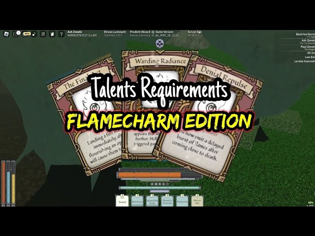 Talent Requirements (Flamecharm Edition)