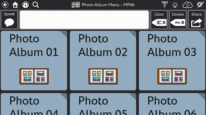 TD Snap AAC: How to import a Photo Album Pages page bundle into the Dashboard area in Motor Plan 66