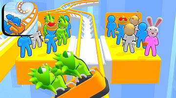 Runner Coaster ​- All Levels Gameplay Android,ios (Levels 121-122)