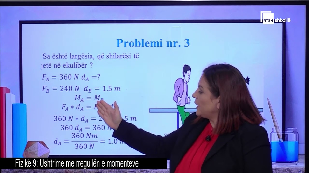 Ushtrime me rregullën e momenteve| Fizikë 9