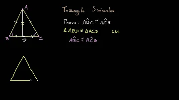 Como calcular a base de um triângulo isósceles?