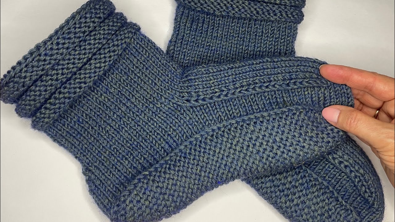 Носки с 10 петель!! Без пятки!!Начнем с подошвы! Просто! Подробно!