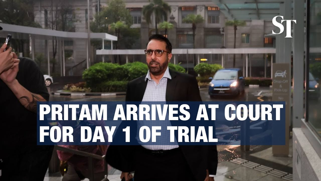 Pritam Singh arrives at court for day 1 of trial - YouTube