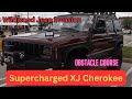 Supercharged xj jeep cherokee conquers beach obstacle course 