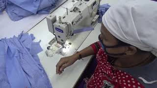 How to Sleeve Placket Attach for shirt in Garments Factory