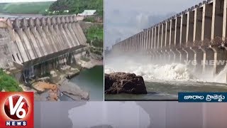 Water Levels Increased In Srisailam And Jurala Projects With Heavy Inflow | V6 News