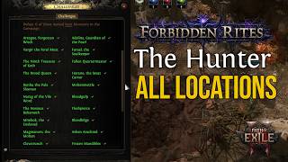 ALL Locations for 0.5.5 Challenge The Hunter | Forbidden Rites
