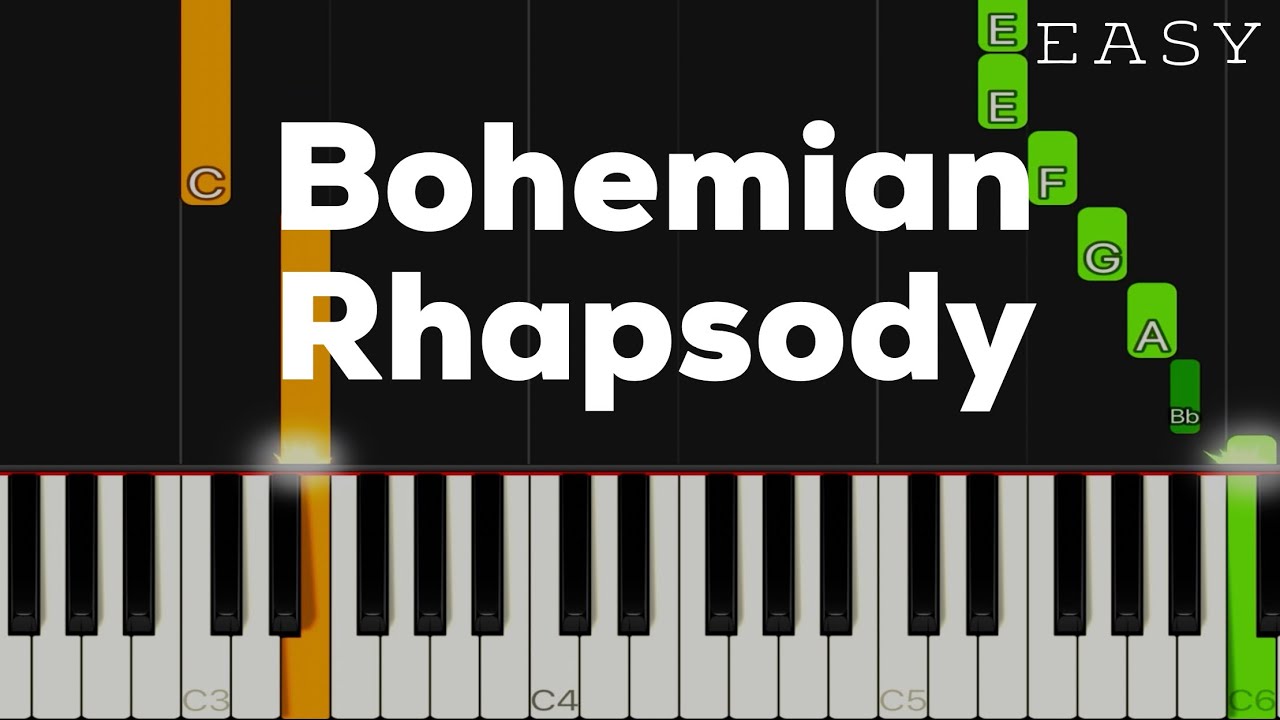Bohemian Rhapsody - Queen | EASY Piano Tutorial - YouTube