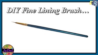 Fine Lining Brush | How to make your own fine paint brush | DIY fine liner paint brush